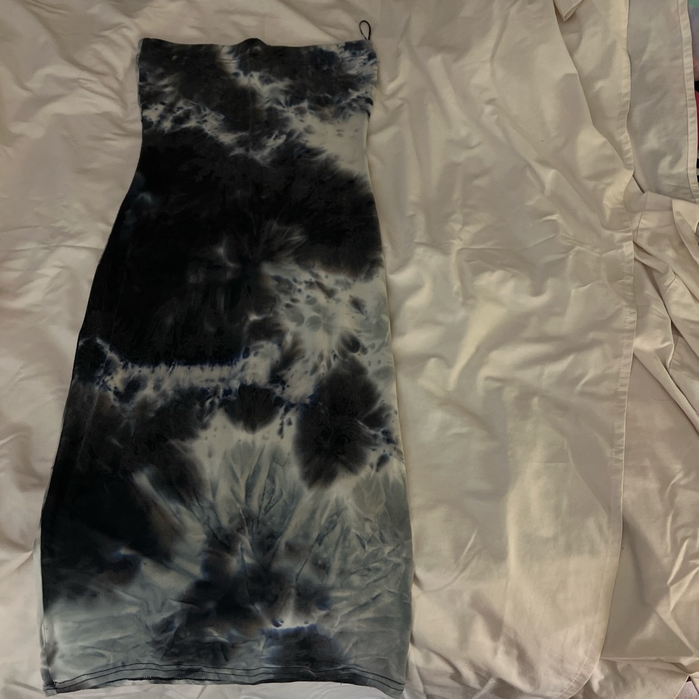 Small/medium strapless tye dye dress (FITTED)